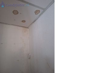 Loodgieter Lekkage repareren Lekkage in plafond van bijkeuken.