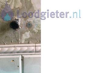 Loodgieter Loden leiding Lekkage loden toevoerleiding fontein